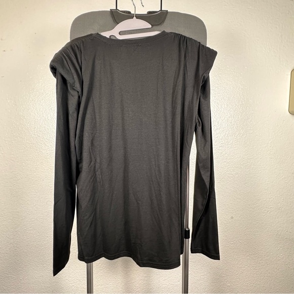 DG2 by Diane Gilman Black Long Sleeve Blouse - Picture 2 of 5